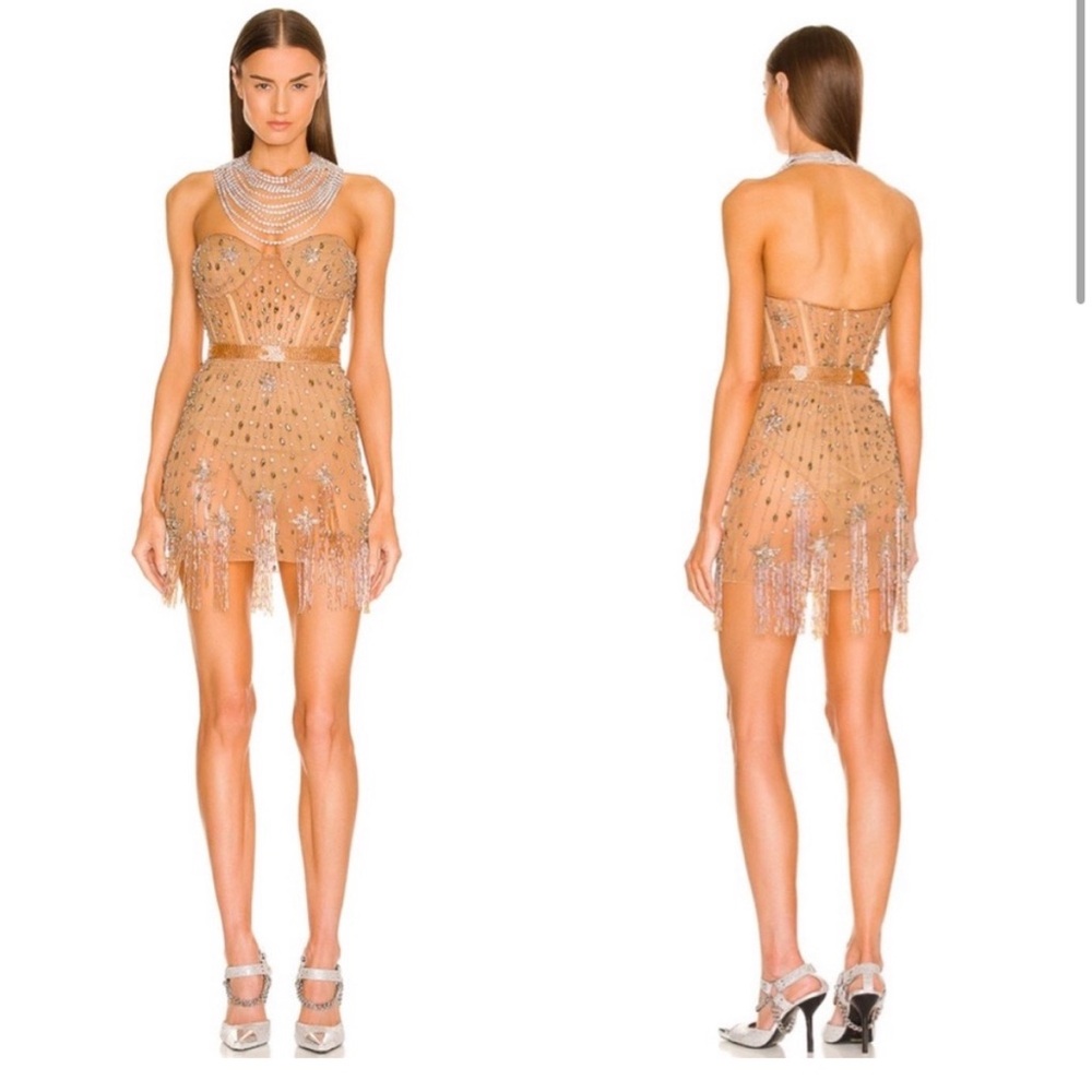 Marilyn Embellished Mini Dress in Gold
DUNDAS x REVOLVE